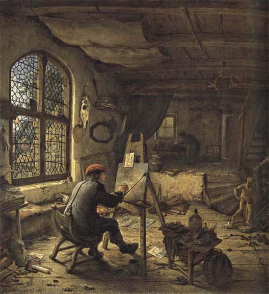 Adriaen van ostade The Painter in his Studio oil painting picture